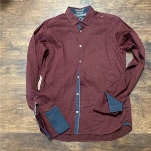 TED BAKER Fashion Dress Shirt Mens Size 15.5 Rare Color! VGU